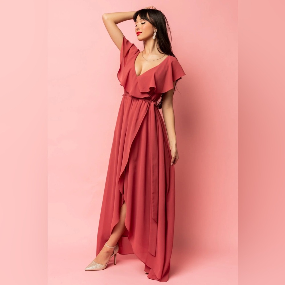 Baltic Born Elegant Kayta Rosewood Maxi Dress